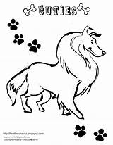 Coloring Pages Collie Lps Popular Library Clipart Coloringhome Line sketch template