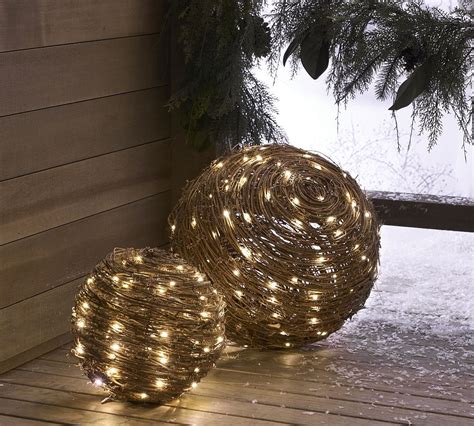 rattan orbs  twinkle lights set   pottery barn