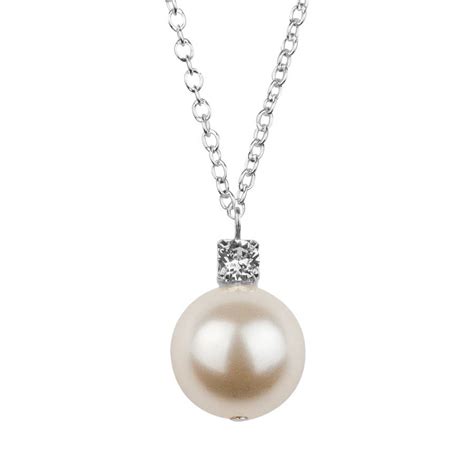 rhinestone  pearl pendant necklace  katherine swaine