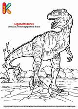 Mewarnai Dinosaurus Giganotosaurus Ebookanak Pemakan Daging Pilih sketch template