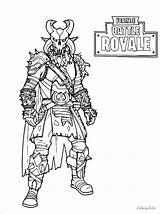 Fortnite Coloring Pages Ice King Battle Raven Drift Printable Royale Print Skins Color Kids Night Twitter sketch template