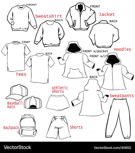 clothing apparel templates royalty  vector image
