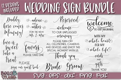 wedding svg bundle wedding cut files wedding sign svg