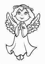 Angel Coloring Pages Angels Baby Christmas Baseball Pray Color Printable Girl Getcolorings Print Making Library Clipart sketch template