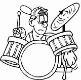 Coloring Pages Drummer Rock Roll Drum Drums Cartoon Printable Funny Music Popular Kids Related Spongebob Coloringhome Choose Board Categories Boy sketch template