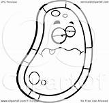 Germ Cartoon Sick Clipart Face Coloring Cory Thoman Outlined Vector Royalty sketch template