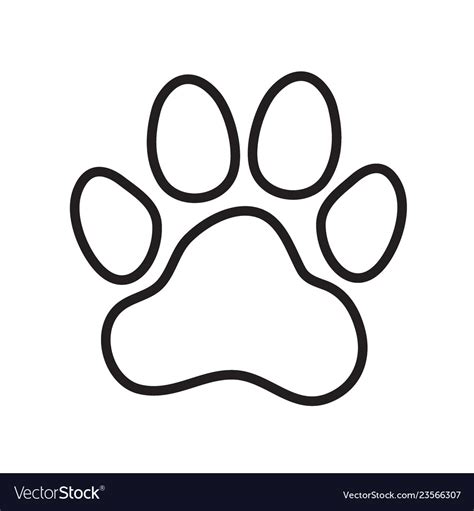 animals dogs paw print royalty  vector image