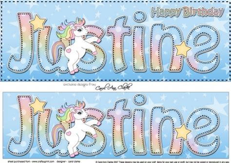 Large Dl Happy Birthday Justine Card And Decoupage Cup856560 359