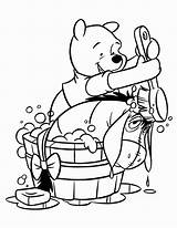 Hygiene Washes Pooh sketch template