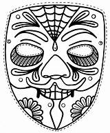 Coloring Pages Dia Los Mask Wenchkin Yuccaflatsnm sketch template
