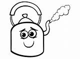 Coloring Pages Kettle sketch template