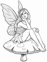 Fairies Colorat Fantasy Zane Planse Mushroom Fadas sketch template