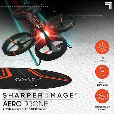 sharper image drone aero stunt led rc drone