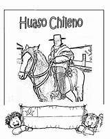 Patrias Colorear Huaso Conozcamos Chileno sketch template