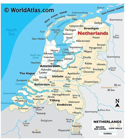 netherland  world map topographic map world