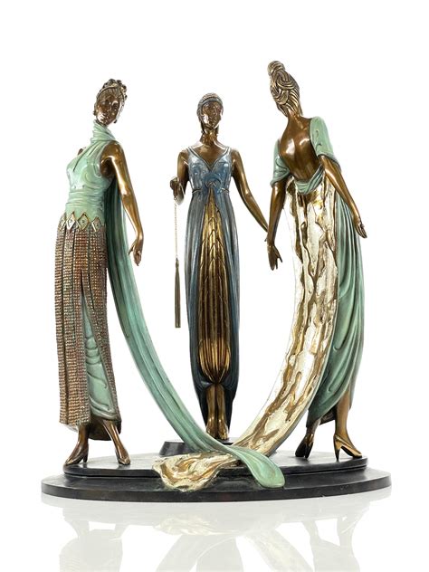 Lot Erte The Three Graces Bronze Sculpture