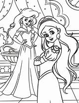 Princess Coloring Activity Kids Book Pages Amazon Books Crafts Generic sketch template