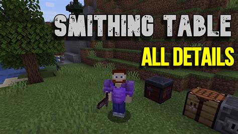 minecraft smithing table  details