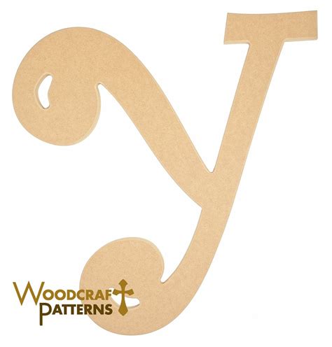 16 Capital Letter Y Curly Unfinished Wood Diy Craft Cutout To Sell