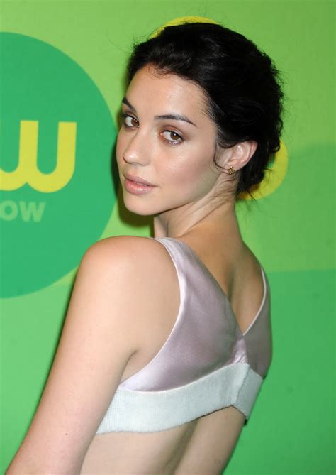Adelaide Kane Busty Wearing Short Flesh Colored Backless Dress At The