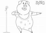 Sing Coloring Pages Gunter Kids sketch template