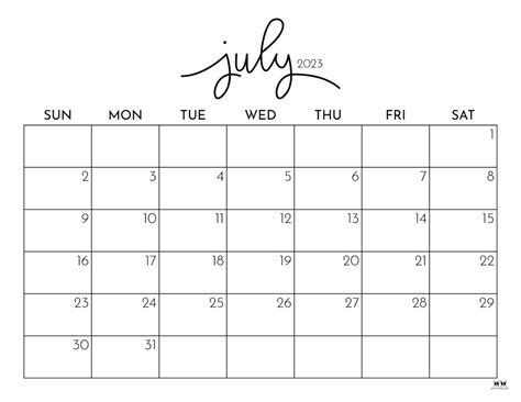 july  calendar printable  calendar  update