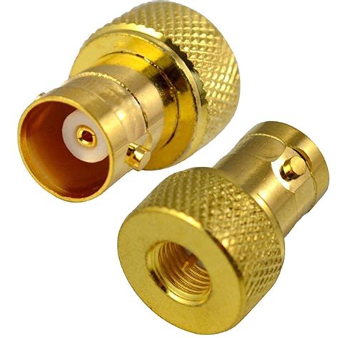 pcs rf coaxial adapter sma male  bnc female rf connectors gold plated  connectors