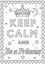 Calm Keep Coloring Princess Pages Dreams Enter Ready sketch template