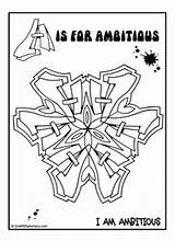 Coloring Pages Positive Graffiti Mandala Affirmation Printable sketch template