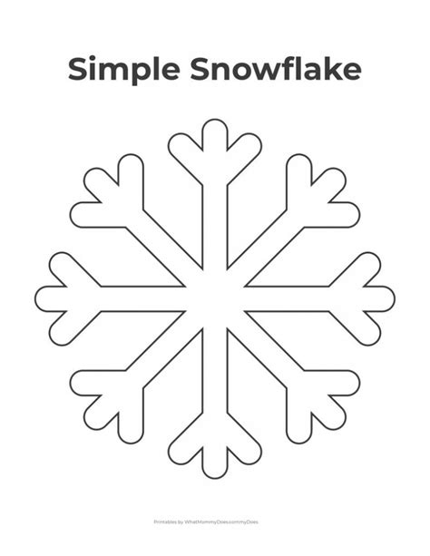 printable snowflake templates  large small stencil patterns
