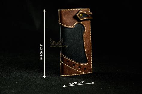 leather biker wallet pattern leather wallet pattern leather etsy