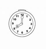 Clock Coloring Pages Printable Kids sketch template