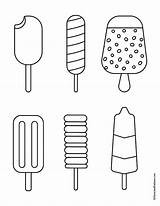 Coloring Ice Cream Pages Summer Simple Food Colouring Printable Kids Sheets Easy Drawing Delicious Need Crafts Templates Planesandballoons Visit Choose sketch template