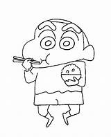 Chan Shin Crayon Dibujo Shinchan Kleurplaat Kleurplaten Coloringhome Obesidad Sinchan Obesida Cartoon sketch template