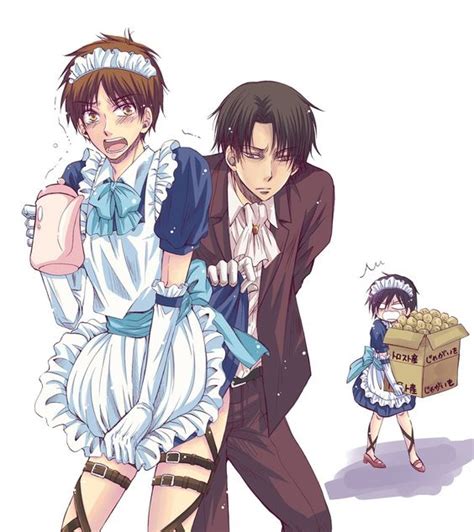 Levi X Eren Maid By Happinessismyname On Deviantart