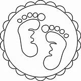 Baby Footprints Footprint Coloring Printable Clipart Template Pattern Drawing Svg Foot Print Cliparts Clip Pages Line Stamp Digi Getdrawings Library sketch template