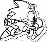 Coloring Sonic Chibi Hedgehog Side Wecoloringpage Pages sketch template