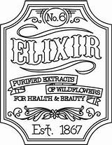 Embroidery Apothecary Hand Label Coloring Patterns Pages Vintage Labels Elixir Urban Threads Choose Board Victorian Urbanthreads Craft sketch template