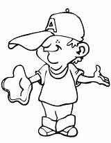 Baseball Coloring Pages Printable Cap Kids Boy Clipart Player Library Sheets Filminspector Comments sketch template