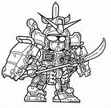 Gundam Sd Musha Shin Lineart Version Pages Coloring Line Choose Board sketch template