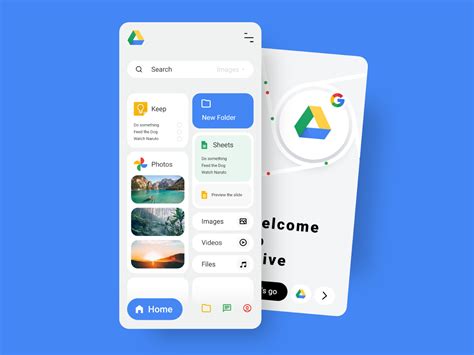 google drive redesign uplabs