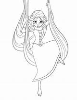 Coloring Tower Pages Tangled Rapunzel Getdrawings sketch template