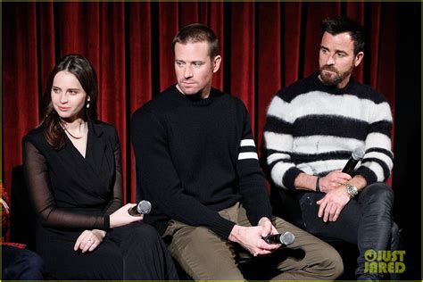 Full Sized Photo Of Justin Thereoux Felicity Jones Armie Hammer On The