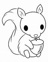 Squirrel Acorn Baby sketch template