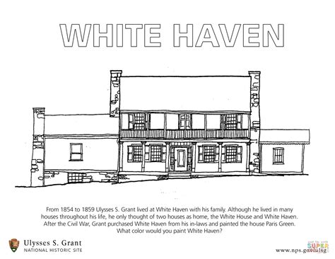 white haven  ulysses  grant coloring page  printable