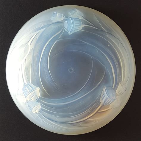 Etling Art Deco Opalescent Glass Dish C1925