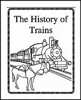 Coloring Railroad Trains History Pages Train Book Transcontinental sketch template