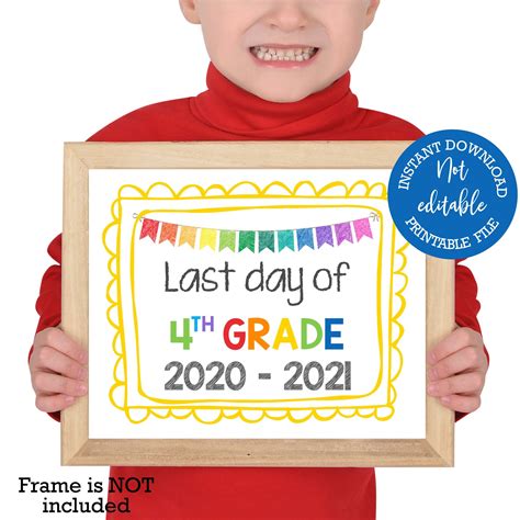 day   grade sign printable  photo prop   etsy