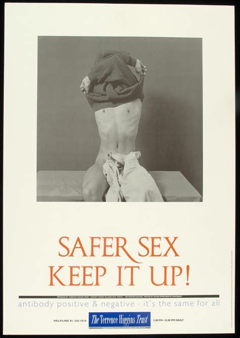 safer sex keep it up aids education posters