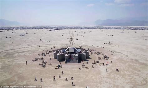 party   stunning drone shots capture burning man   skies  festival goers